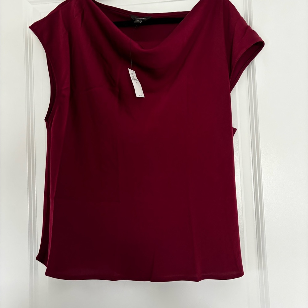 Banana Republic Factory Women’s Bright Wine Cowl Neck Top